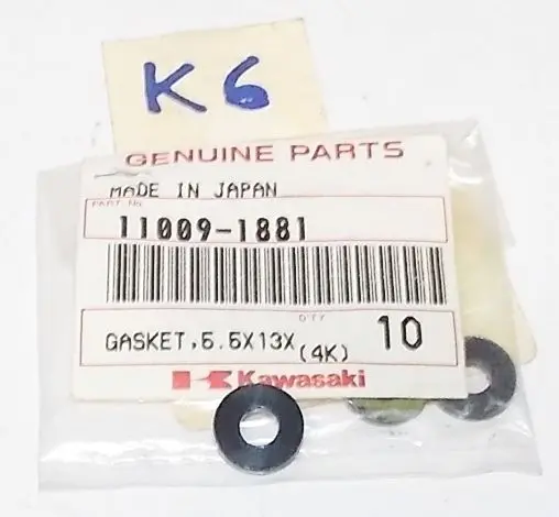 Nos Kawasaki 1990 1991 1992 1993 1994 Kdx200 Kdx250 5.5X13x1.2 Gasket 11009-1881 1