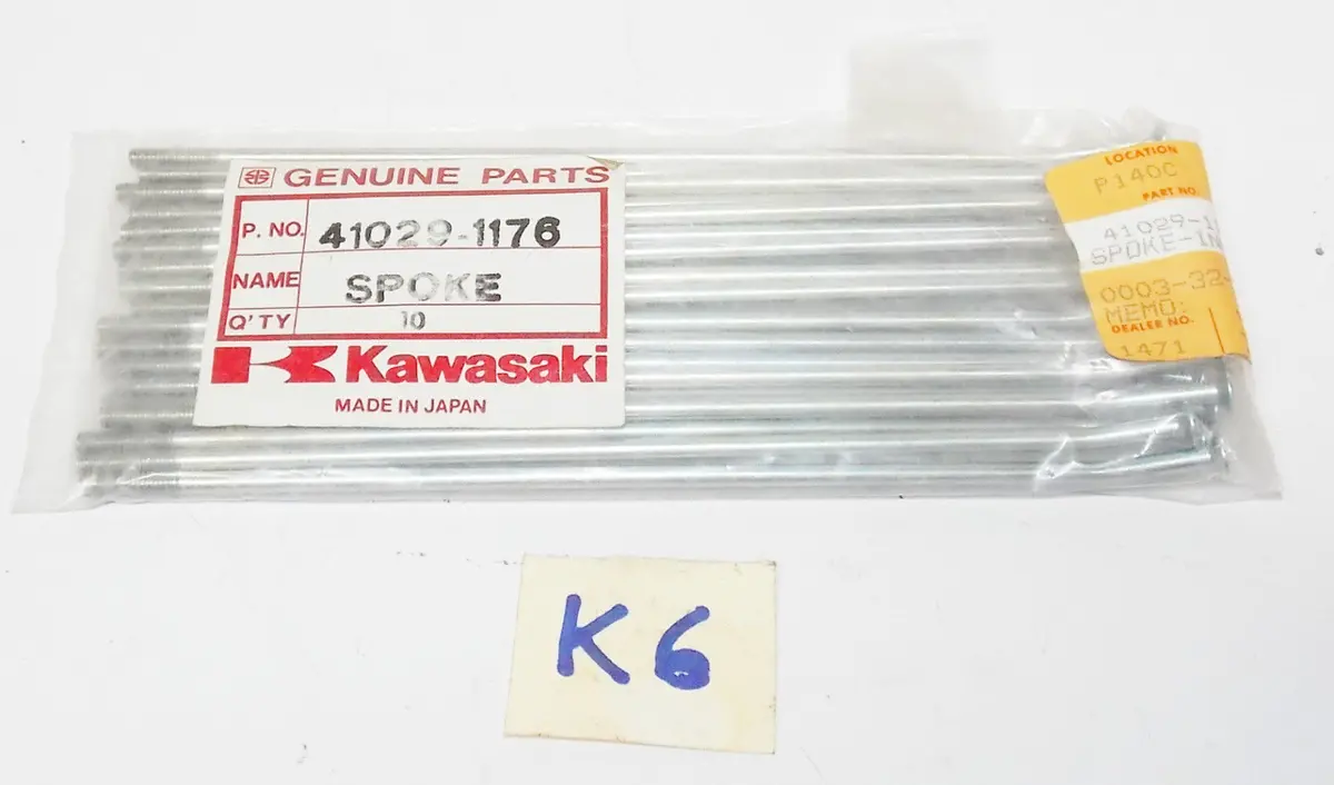 1 Oem 1988-1997 Kawasaki Kx80 Rear Wheel Spoke 41029-1176 1