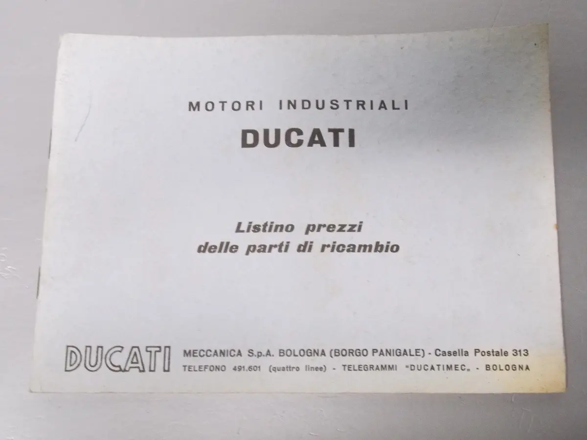 New Ducati 1964 Industrial Motors Spare Parts Price List Manual Book Catalog 1