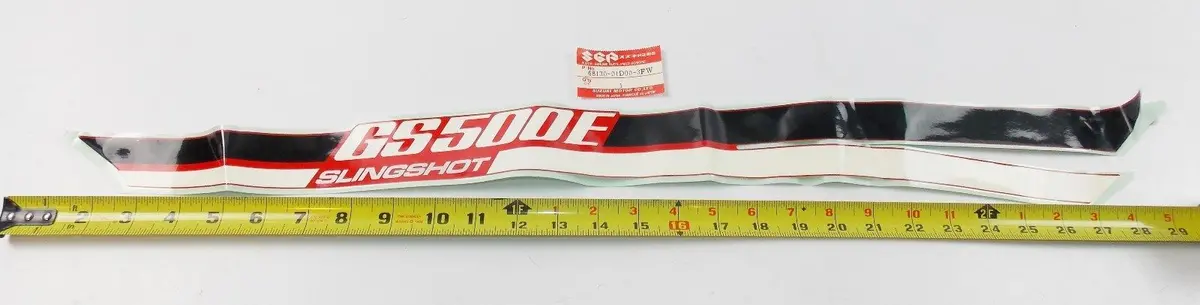 Nos Suzuki 1989 1990 Frame Cover Tape Set Gs500e 68130-01D00-3Fw 1
