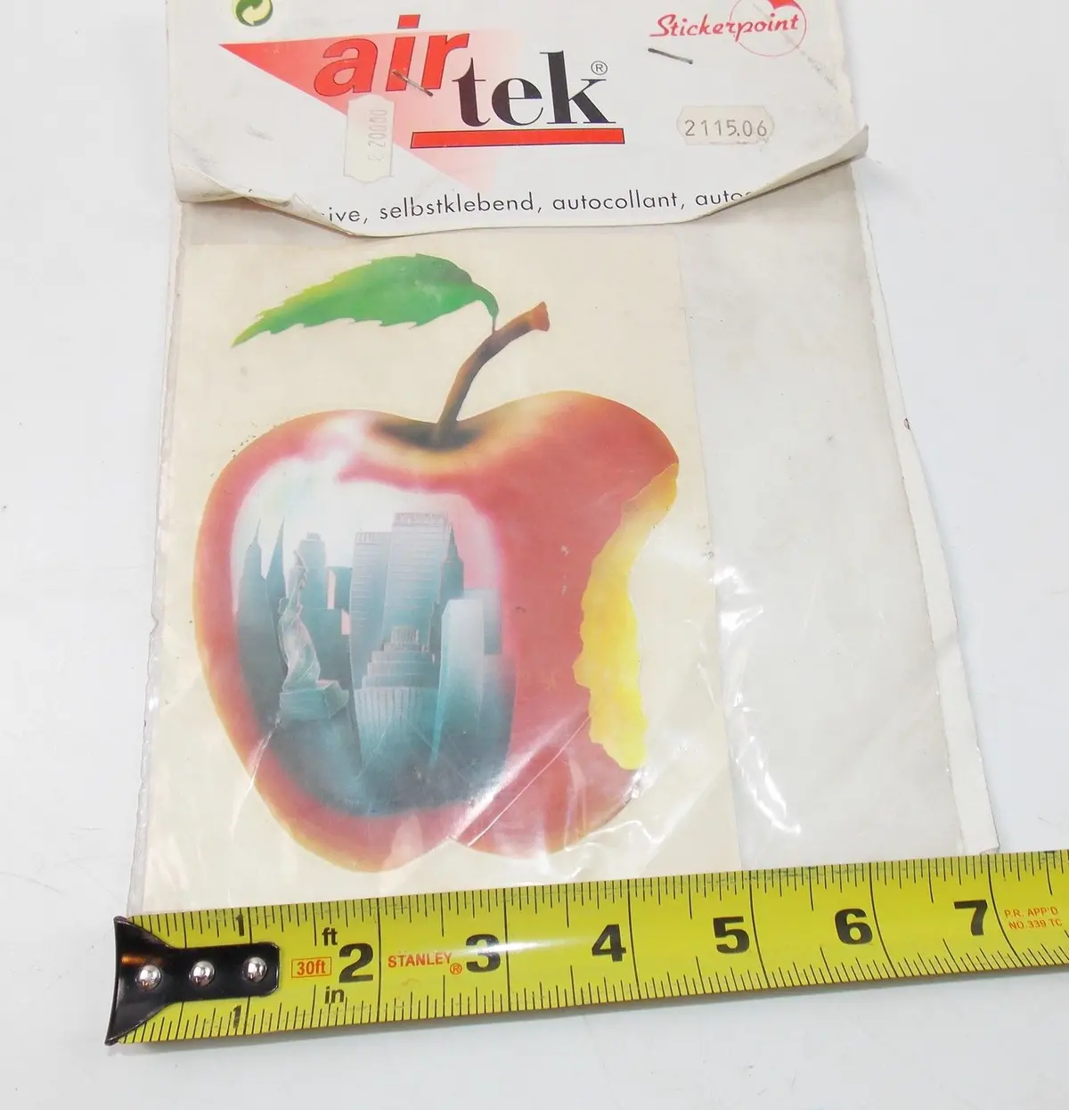 Nos Apple Sticker Decal Emblem Mark Graphic 1980 4In. 1