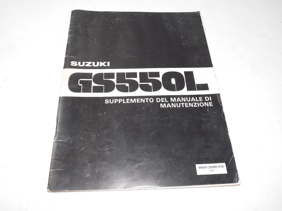 New Suzuki 1981 Supplement Manual Book Gs550l Italian  99501-35000-01B 1