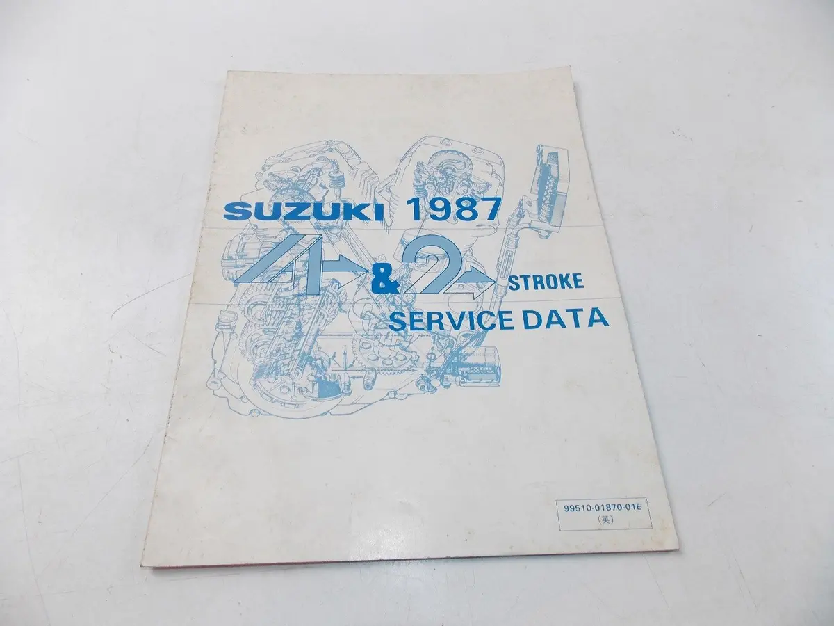 New Suzuki 1987 Service Data Manual Book 4&2 Stroke English  99510-01870-01E 1