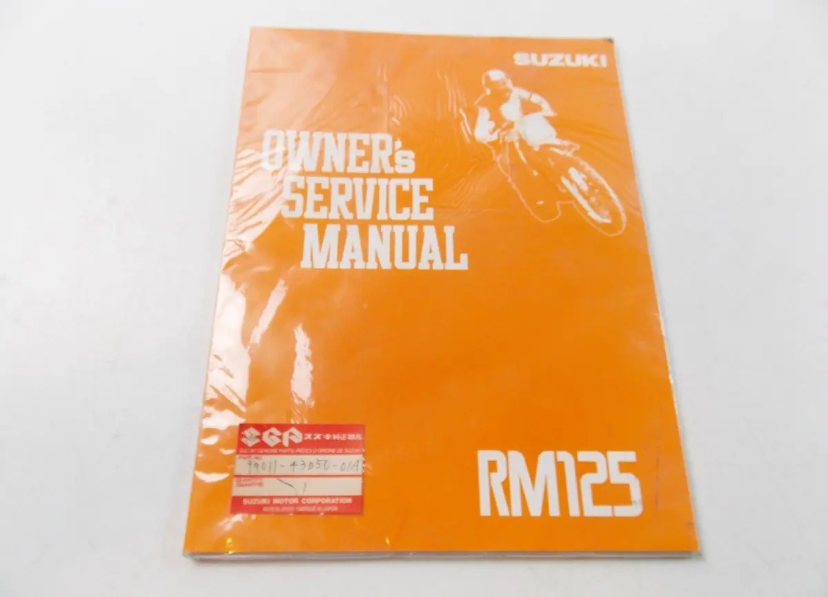 New Suzuki 1991 Owner's Service Manual Book Rm125 English  99011-43D50-01A 1
