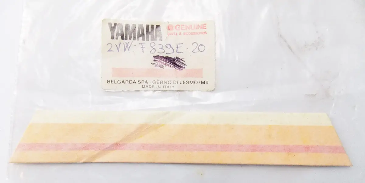Oem Yamaha Stripe Sticker Decal Mark Emblem Yellow Red 2Vw-F839e-20 1