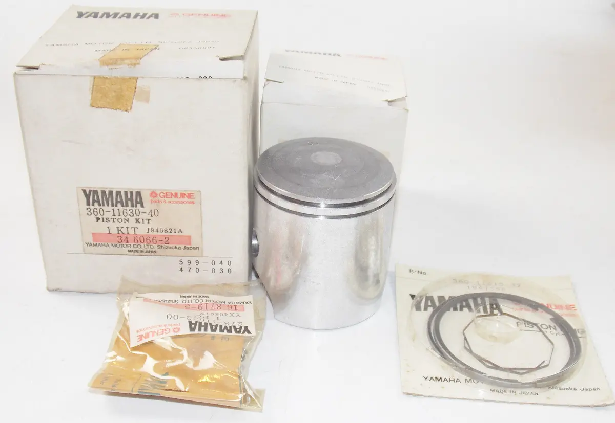 Nos Oem Yamaha Rd350 1974 Rd1 Euro Piston Kit 4Th Os Ring Pin Clip 360-11630-40 1