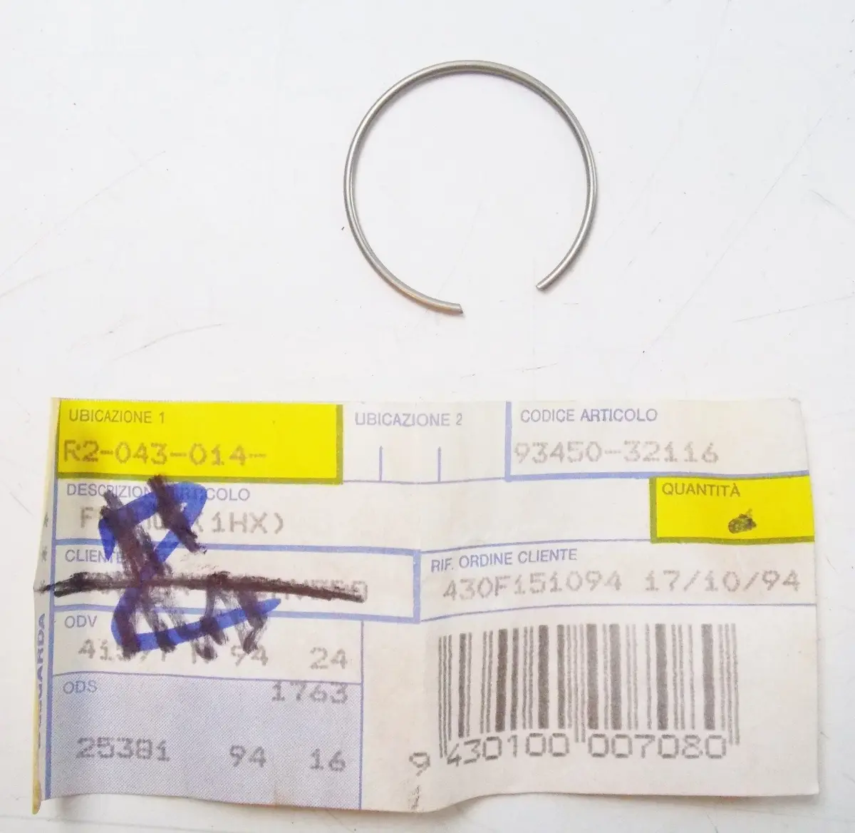 Nos Yamaha 1987-2006 Inner Circlip F50/60 T50/60 Xv535  93450-32116 1