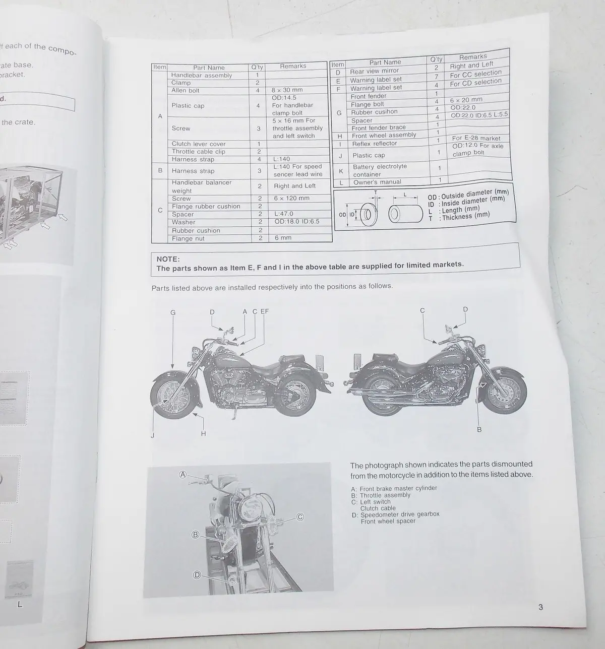 Used Suzuki 2000 Set-Up Manual Vl800k1 99505-01161-011 2