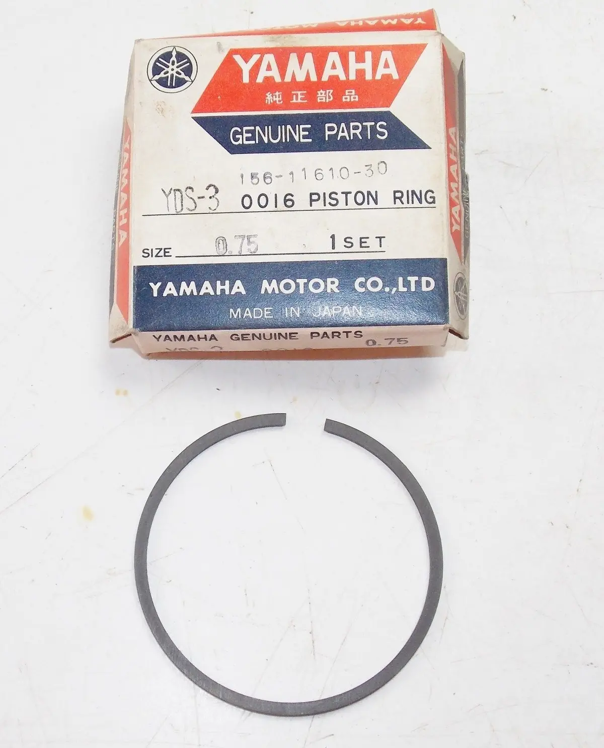 Nos Yamaha 1965 1966 1967 Piston Ring  3Rd 0Ver 0,75 Yds Ym  156-11610-30 1