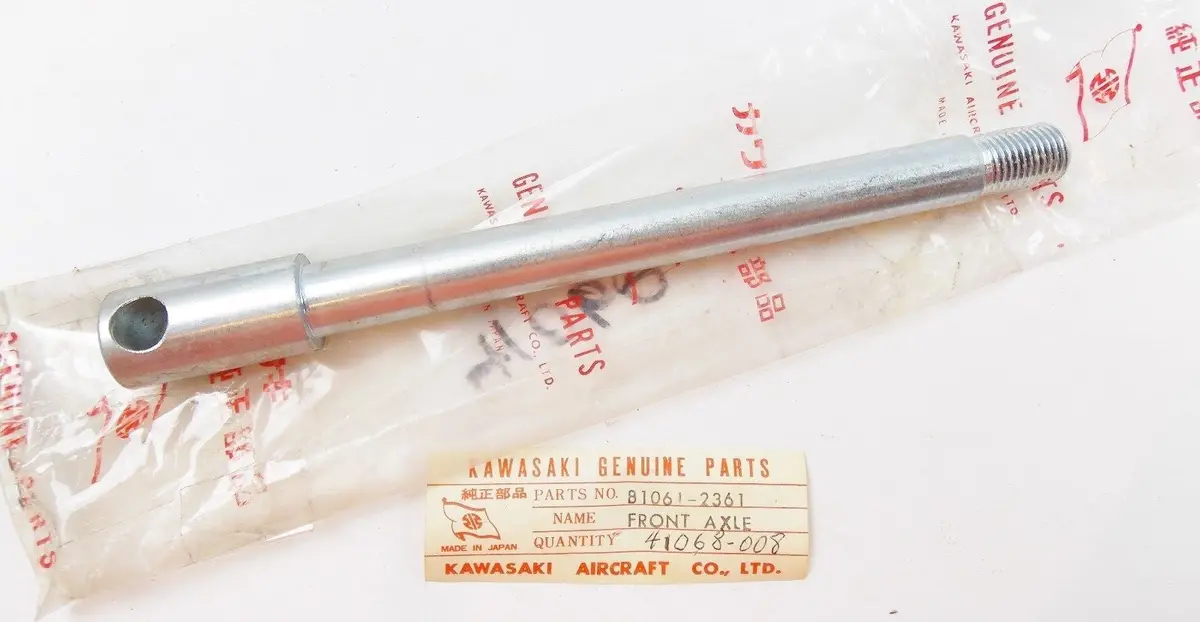 Nos Kawasaki 1968 1969 1970 Front Axle F2 F3   41068-008 1