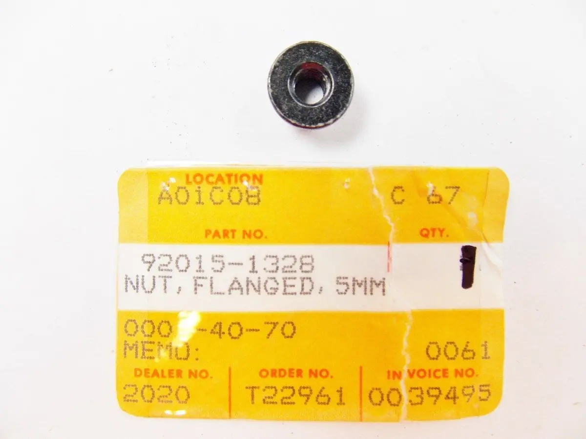 Nos Kawasaki 1984-2006 Flanged Nut 5Mm Zx900 Zl900 Zg1200 Ex500   92015-1328 1