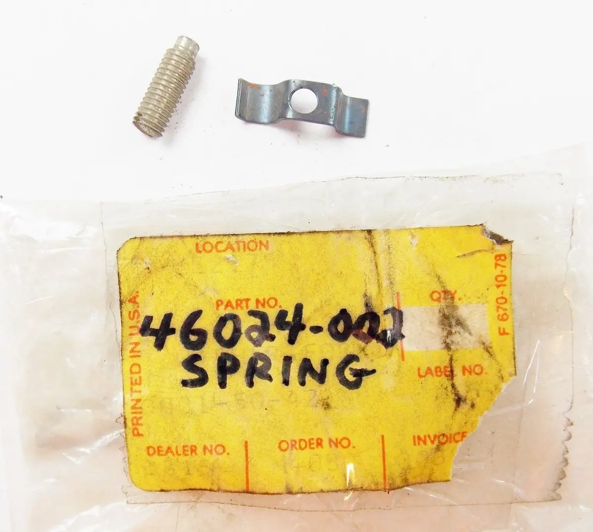 Nos Kawasaki 1966-1980 Throttle Grip Spring F3/4/5/8 G3/4 W2 Kv75 46024-002 1