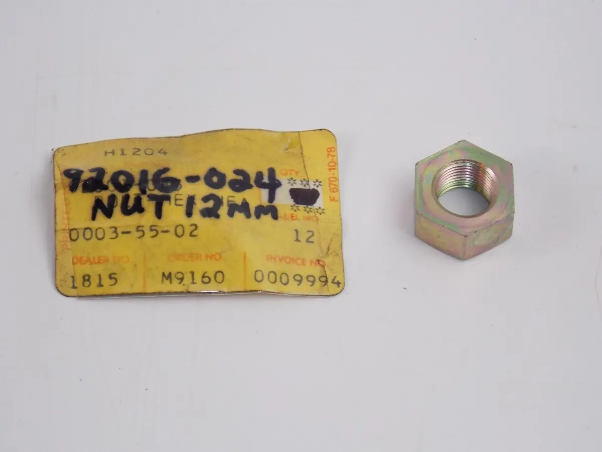 Nos Kawasaki 1968-1980 Nut 12Mm (2) Ke125 Kv75 Kd175 Mt1 F3/4/5/6/7  92016-024 1