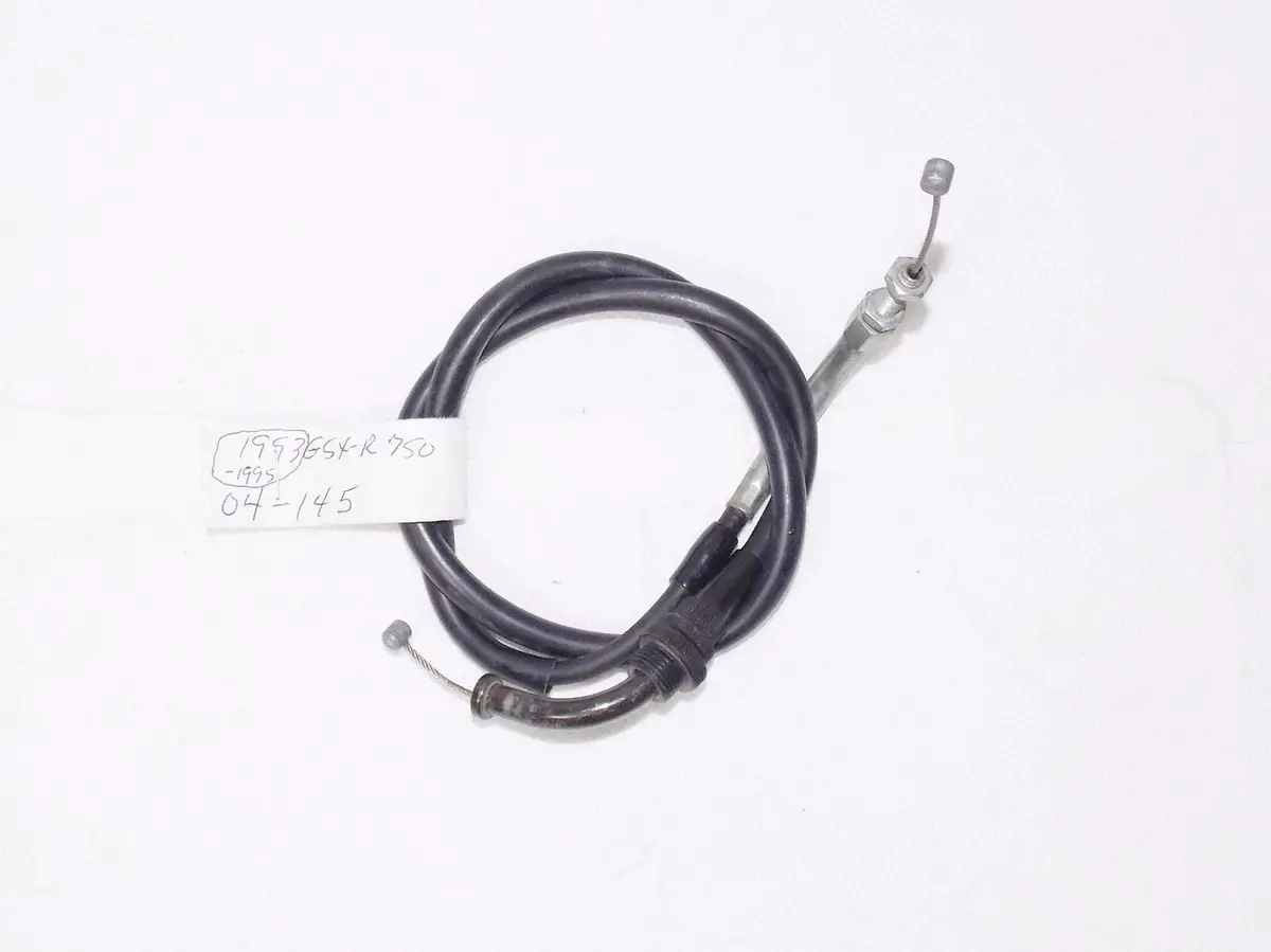 Used Black Vinyl Push Throttle Cable Suzuki 1993-2005 Gsx-R1100 # 04-0145 1