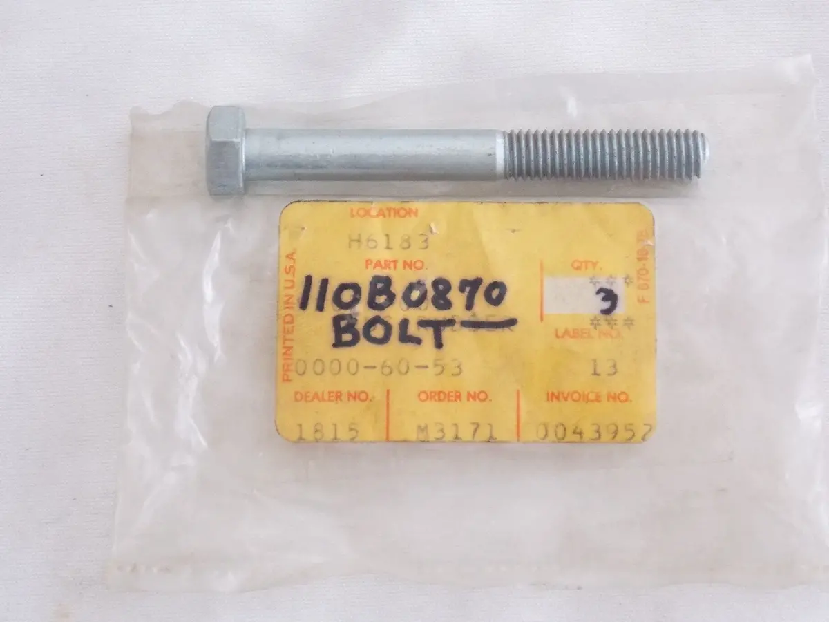 Nos Kawasaki 1966-1982 Hex Head Bolt 8X70 A1 A7 H1 H2 Kh500  110B0870 1