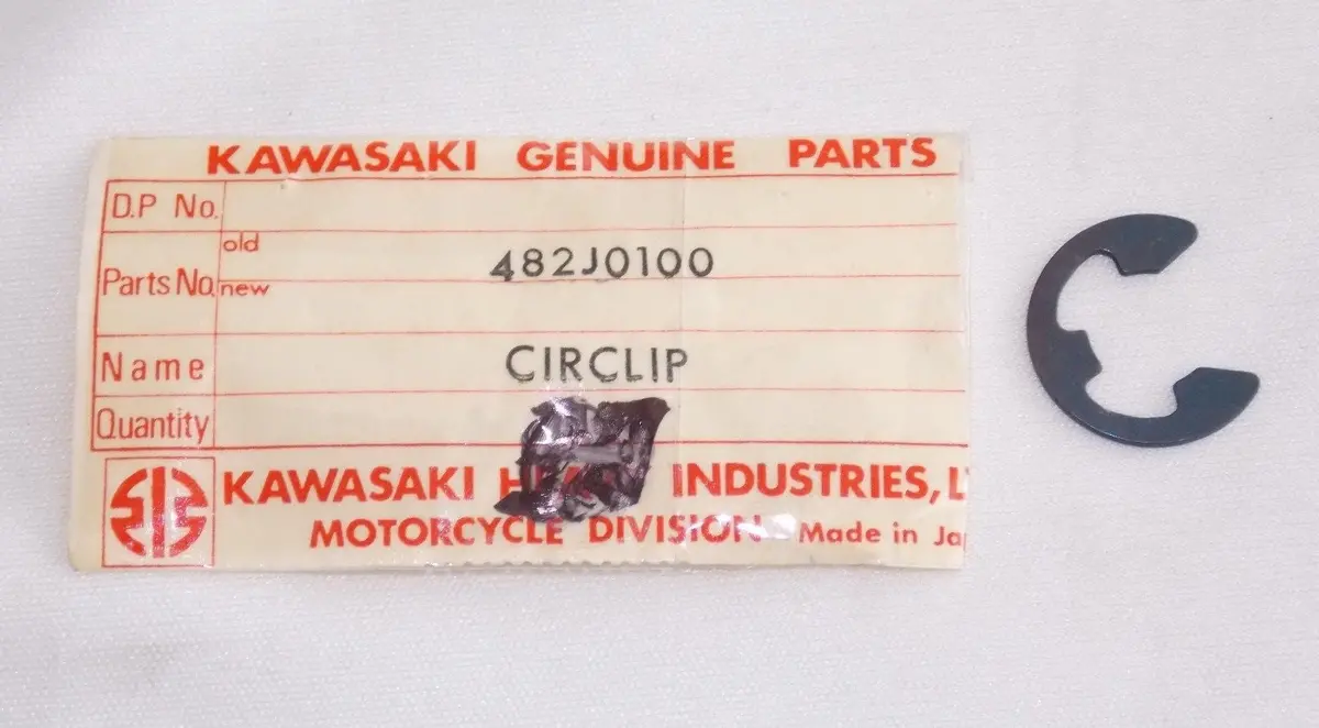 Nos Kawasaki 1966-2012 Circlip Type-E 10Mm Kz750 El250 Zl600 F3/5 482J0100 1