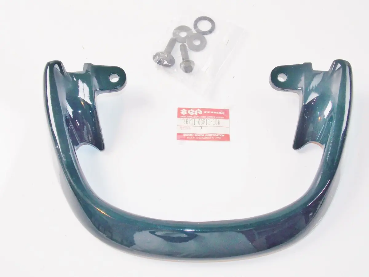 Nos Oem Suzuki  98-03 Gsx600/750F Green Handle Pillion Rider # 46211-03F11-1Uh 1