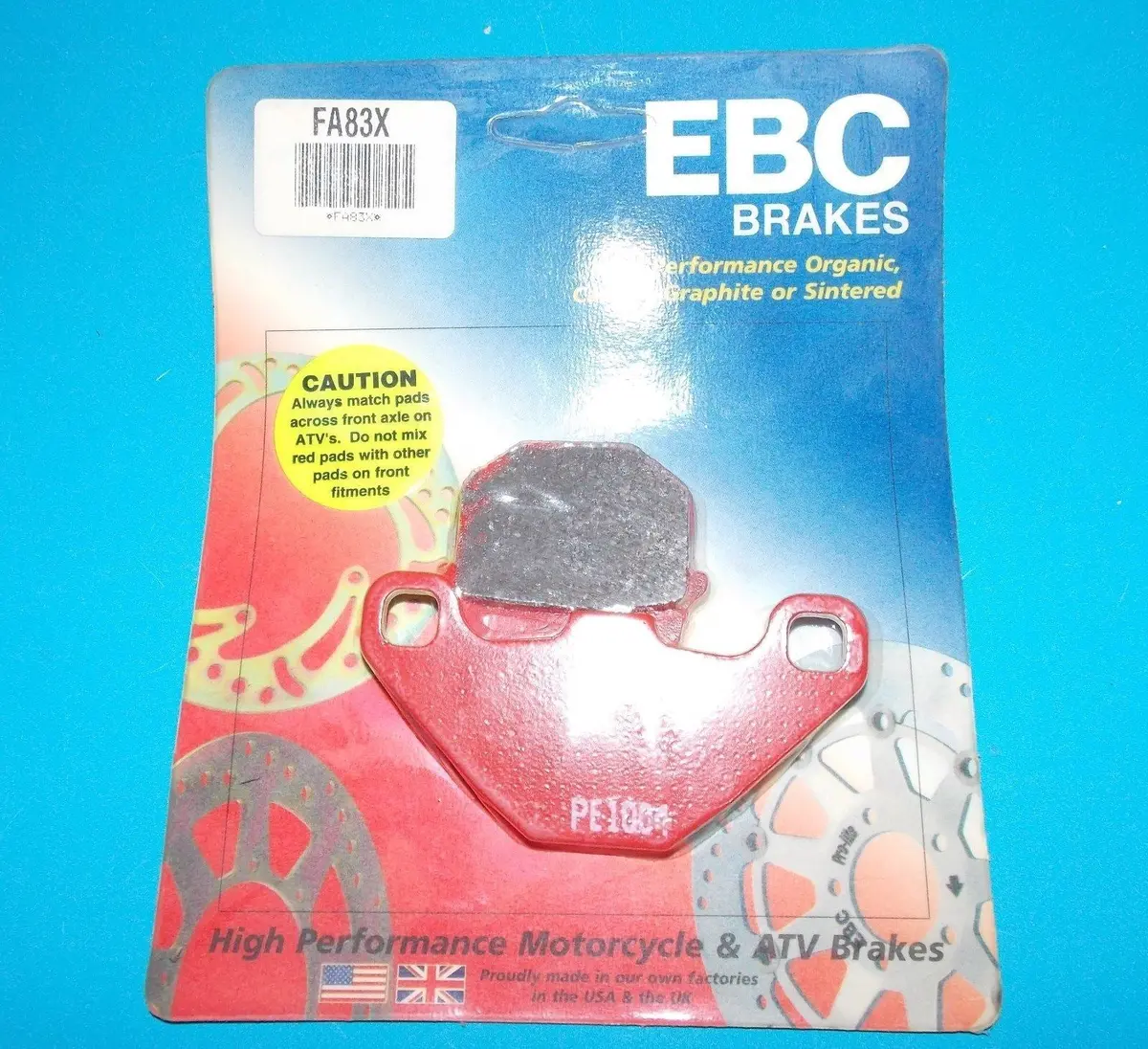 Nos Ebc Brake Pads Fa84x Fits Honda Kawasaki Suzuki Yamaha Years Vary 1982-2014 1