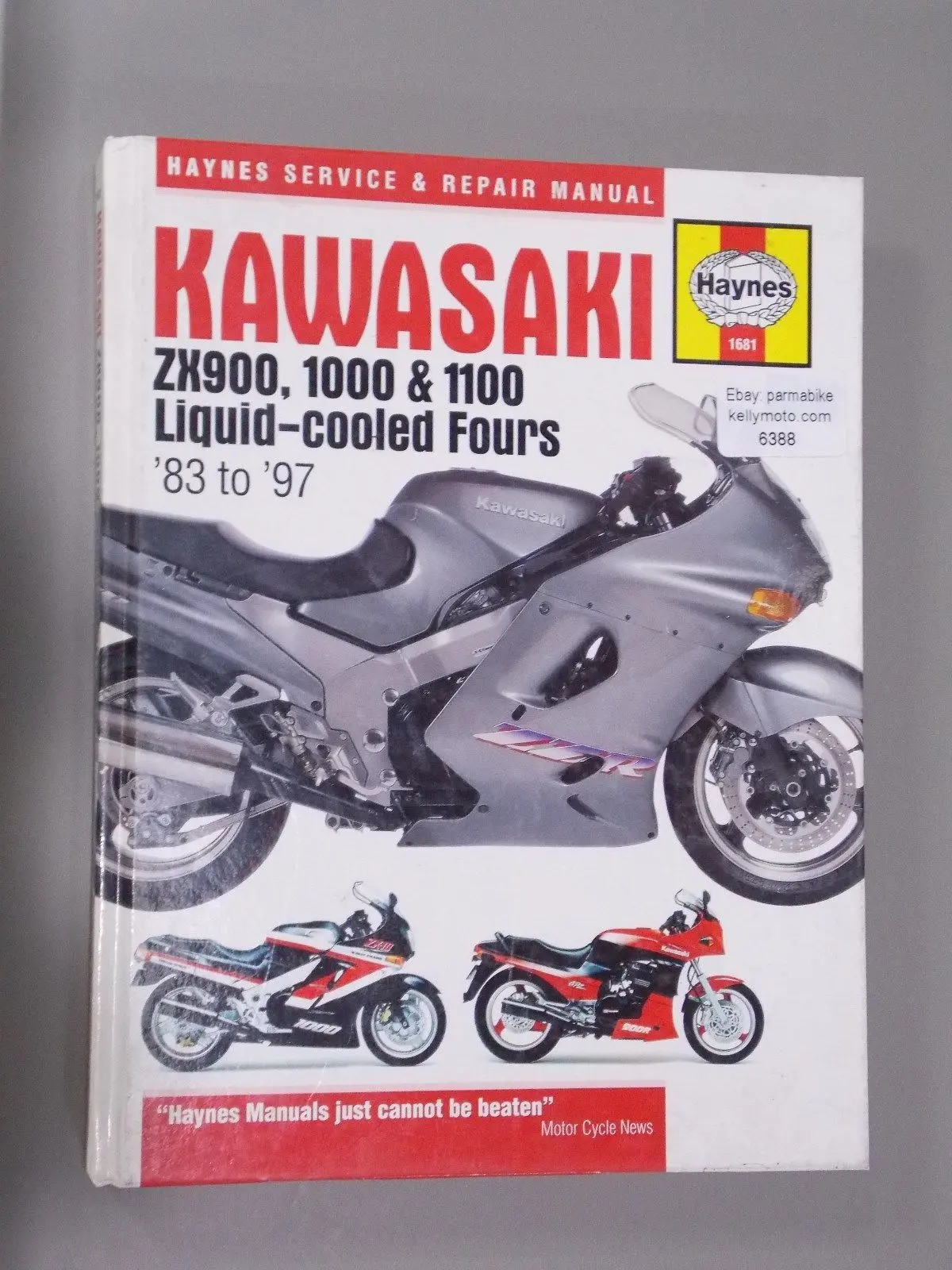 Haynes Service Manual # 1681 Kawasaki Zx900/1000/1100  1983-1997 1