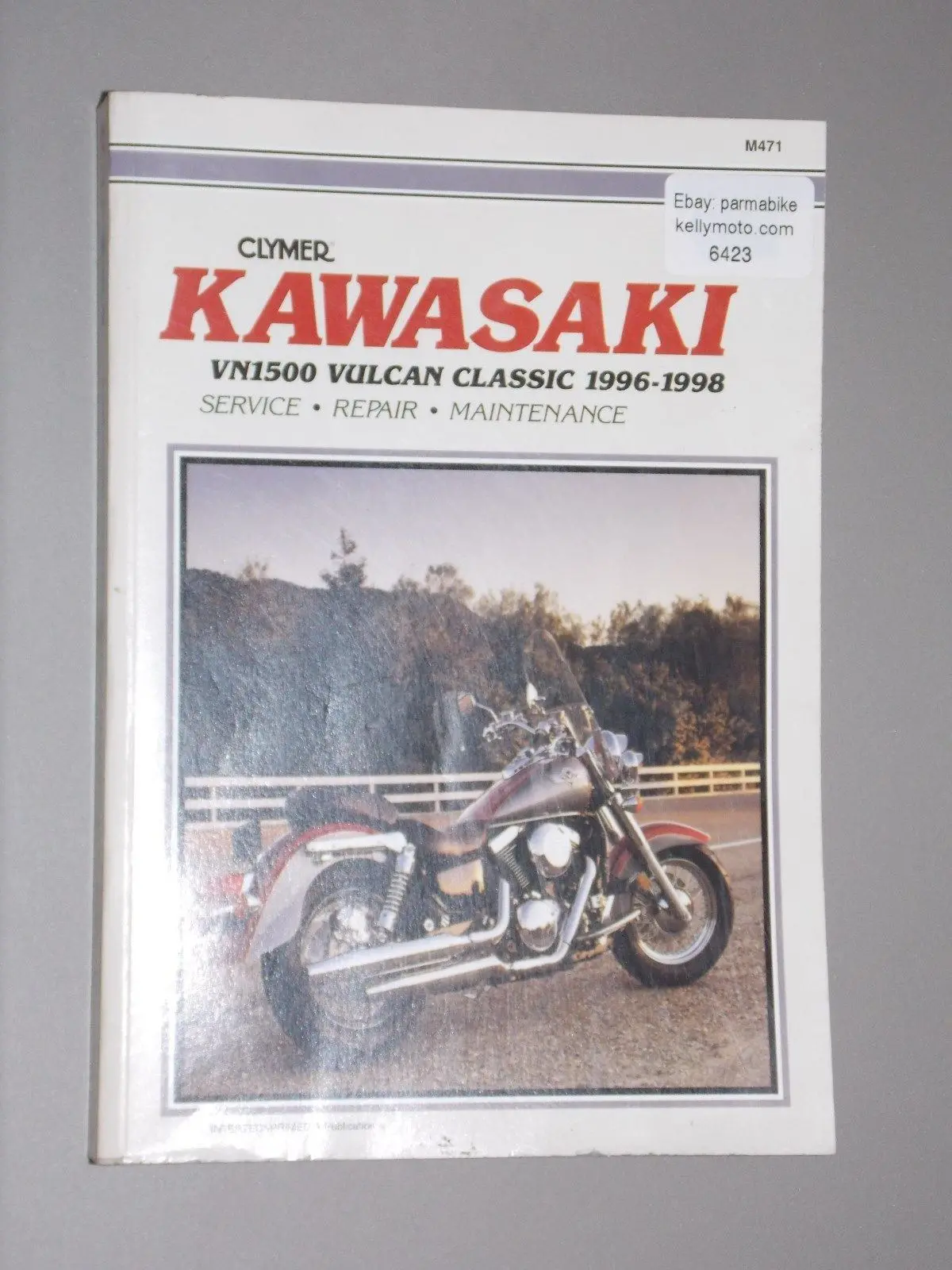 Clymer Manual #M471 Kawasaki  Vn1500 Vulcan Classic  1996-1998 1