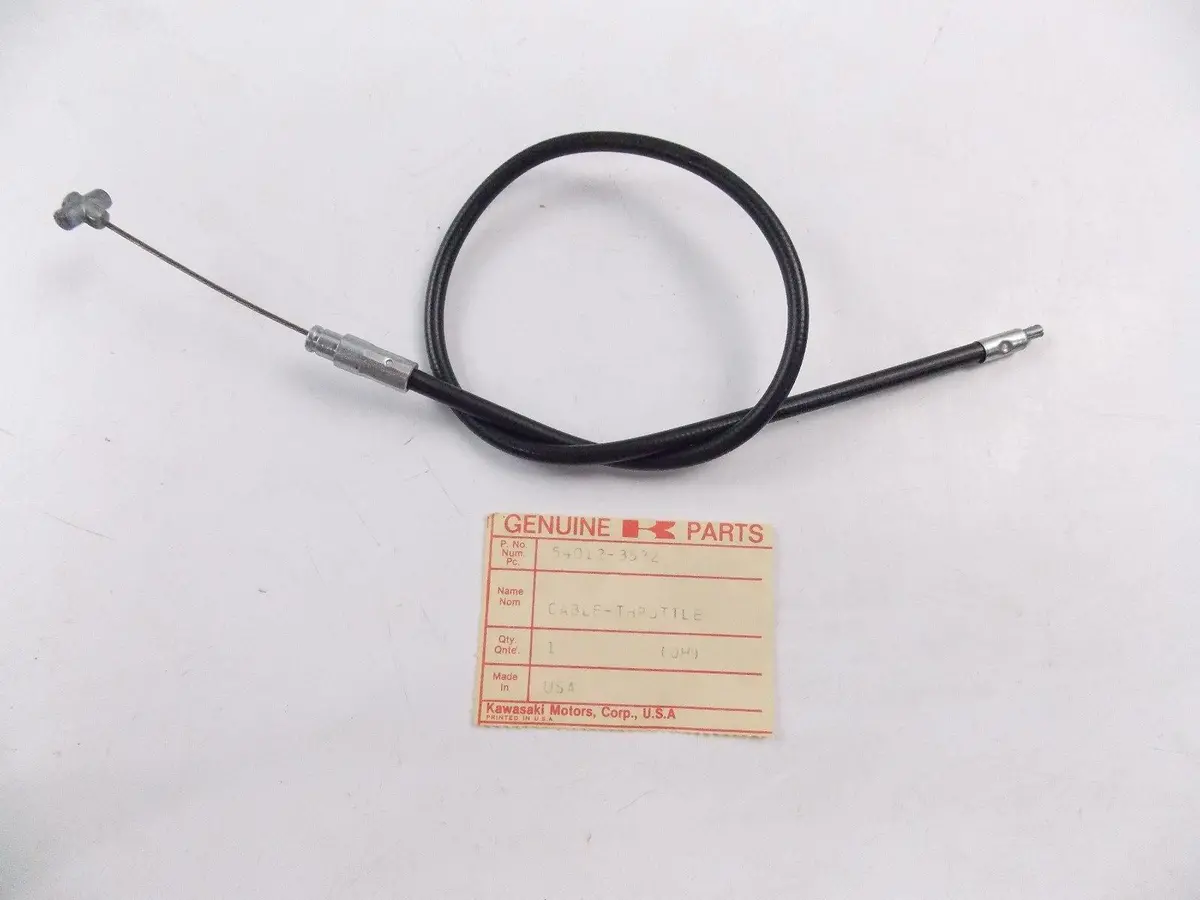 Nos Oem 1981 Kawasaki Throttle Cable Sb340 Sb440   54012-3532 1