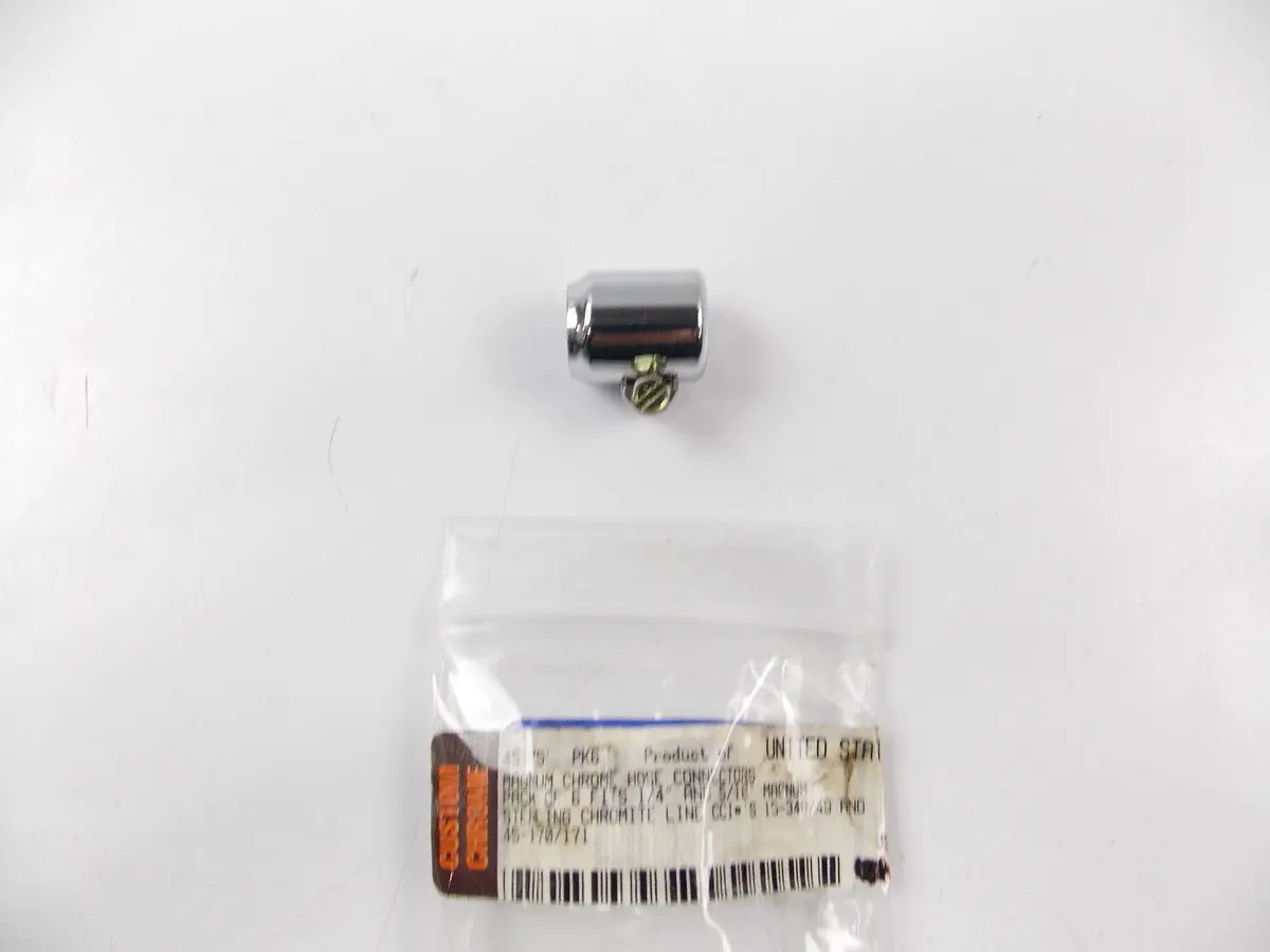 Nos Magnum Chrome Sterling Hose Connector Fits 1/4" & 5/16"  45175 1