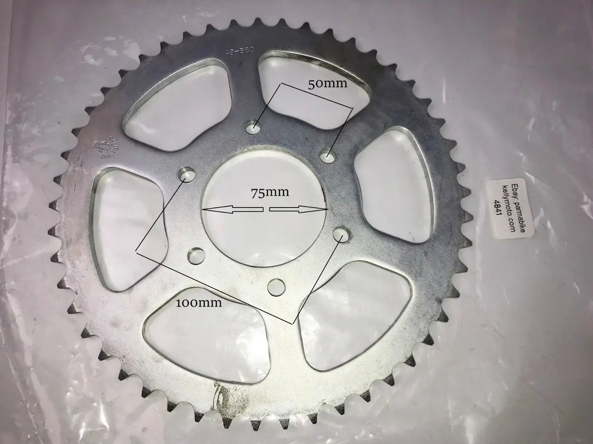 Sunstar Rear Sprocket 49 Teeth 530 Chain Steel Zinc Plated Motorcycle 1