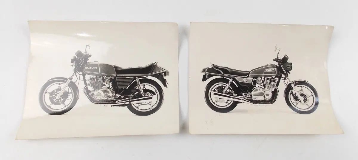 1980'S Suzuki Gs450 Gs750 Original Dealer Factory Bw Photo 10"X8" 250X200mm 1