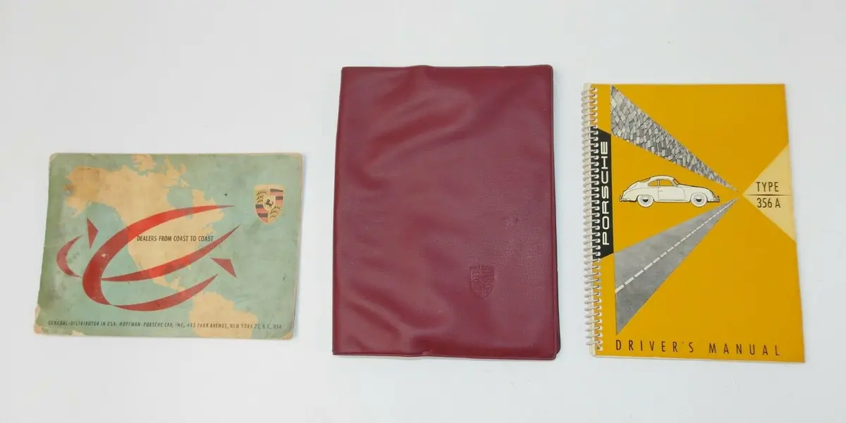 1957 Porsche 356-A Driver Owner Manual Usa Dealer List Book Manual Pouch Holder 1