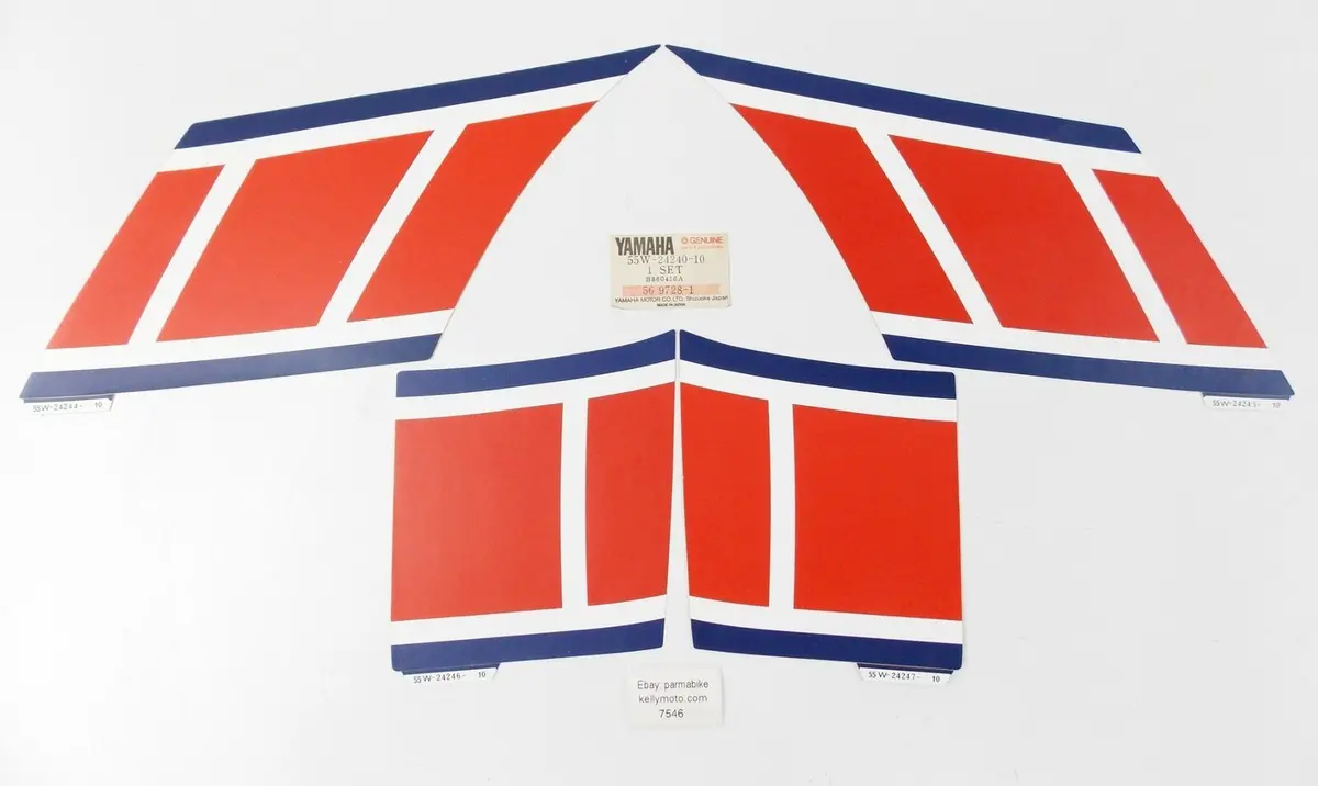 Nos Oem  Yamaha Emblem Sticker Logo Decal Set 55W-24240-10 1