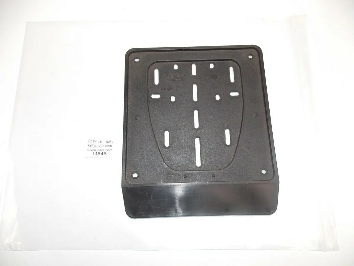 1980'S Italy License Plate Holder Motorcycle 180X180mm Black Plastic Ducati Mv 1