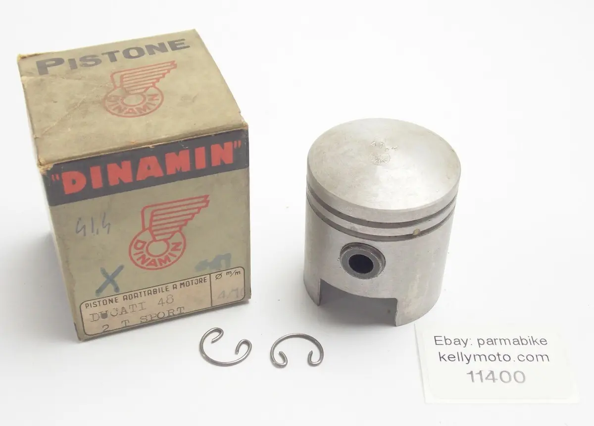 Nos Dinamin Piston + Pin + Clips Diameter 41.4 Mm Ducati 48 2-Stroke Sport 1