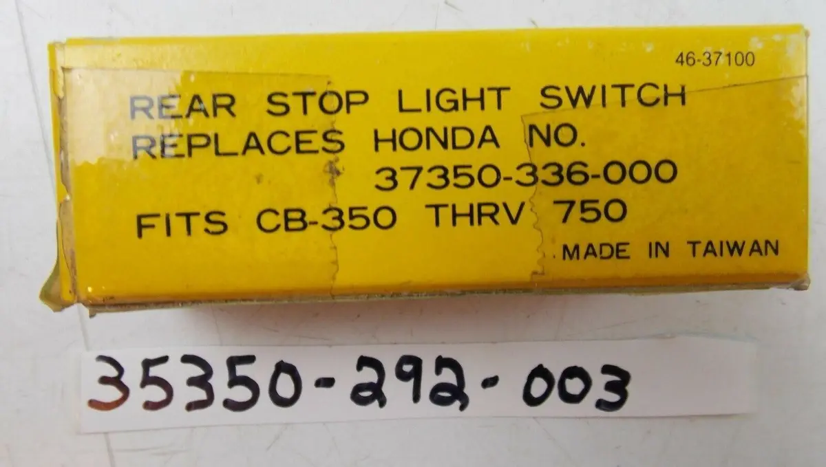 Nos Honda 1969-1982 Stop Switch Assy Cb100/125/200/350/360 35350-292-003 2