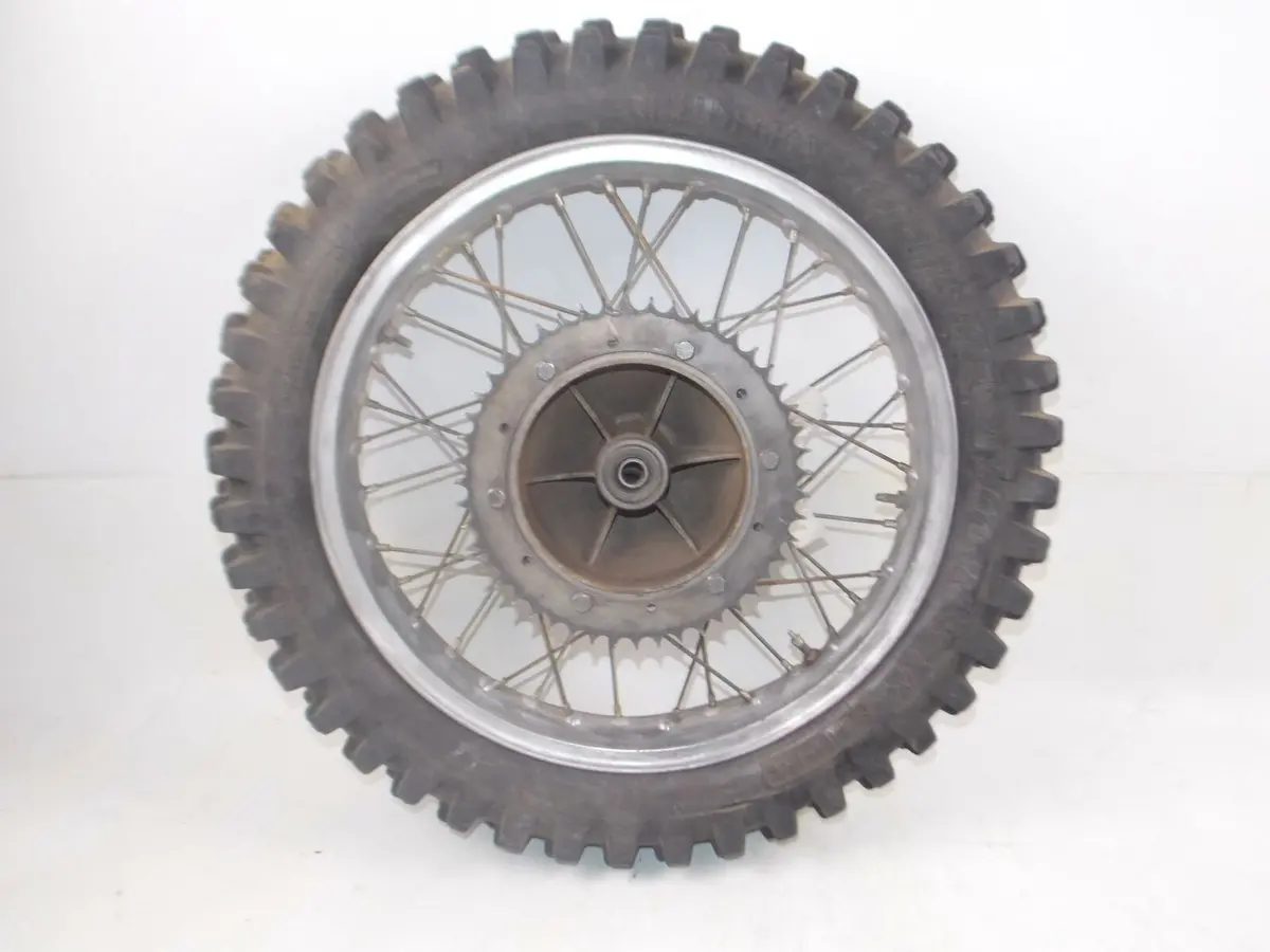 18" Rear Wheel Hub Tire Akront Rim Spokes Sprocket 1975 Husqvarna Cr175 Cr 175 1