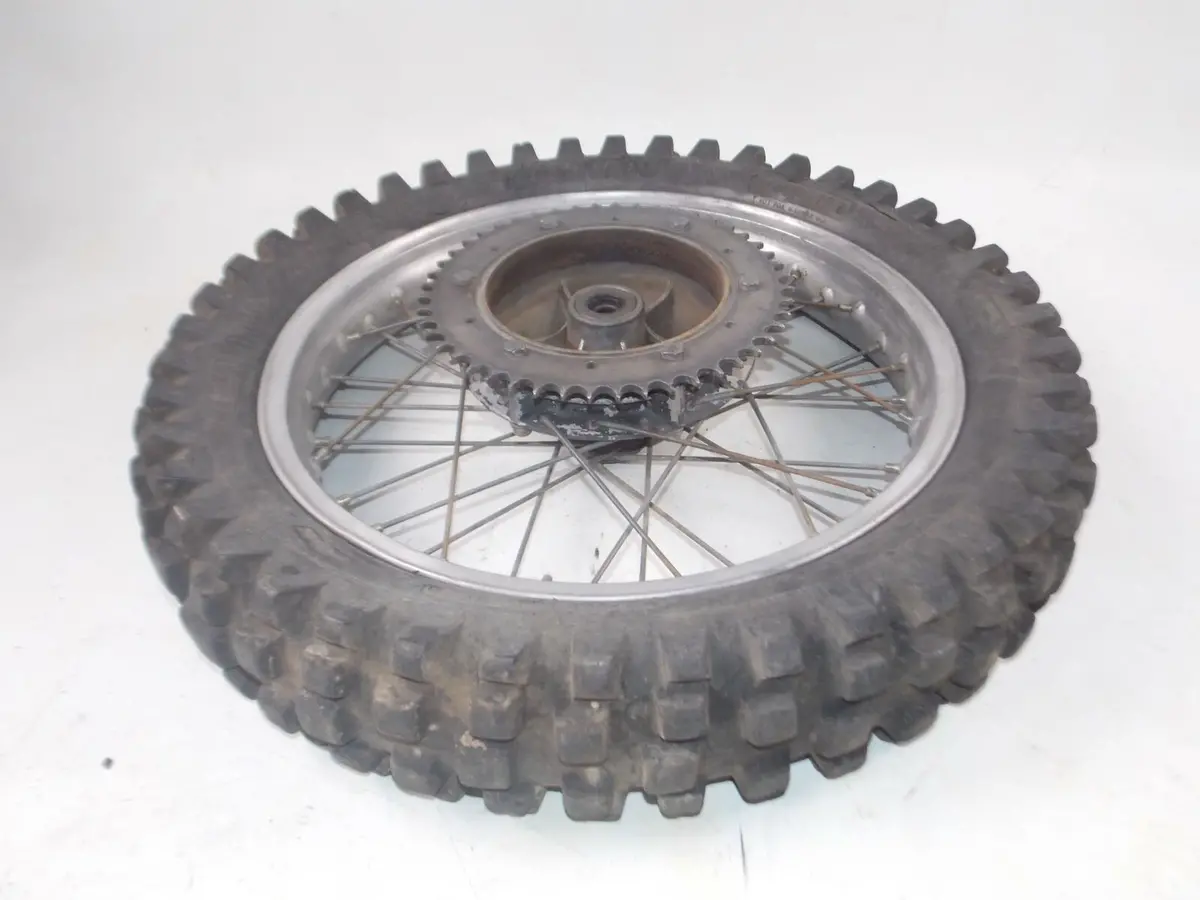 18" Rear Wheel Hub Tire Akront Rim Spokes Sprocket 1975 Husqvarna Cr175 Cr 175 2