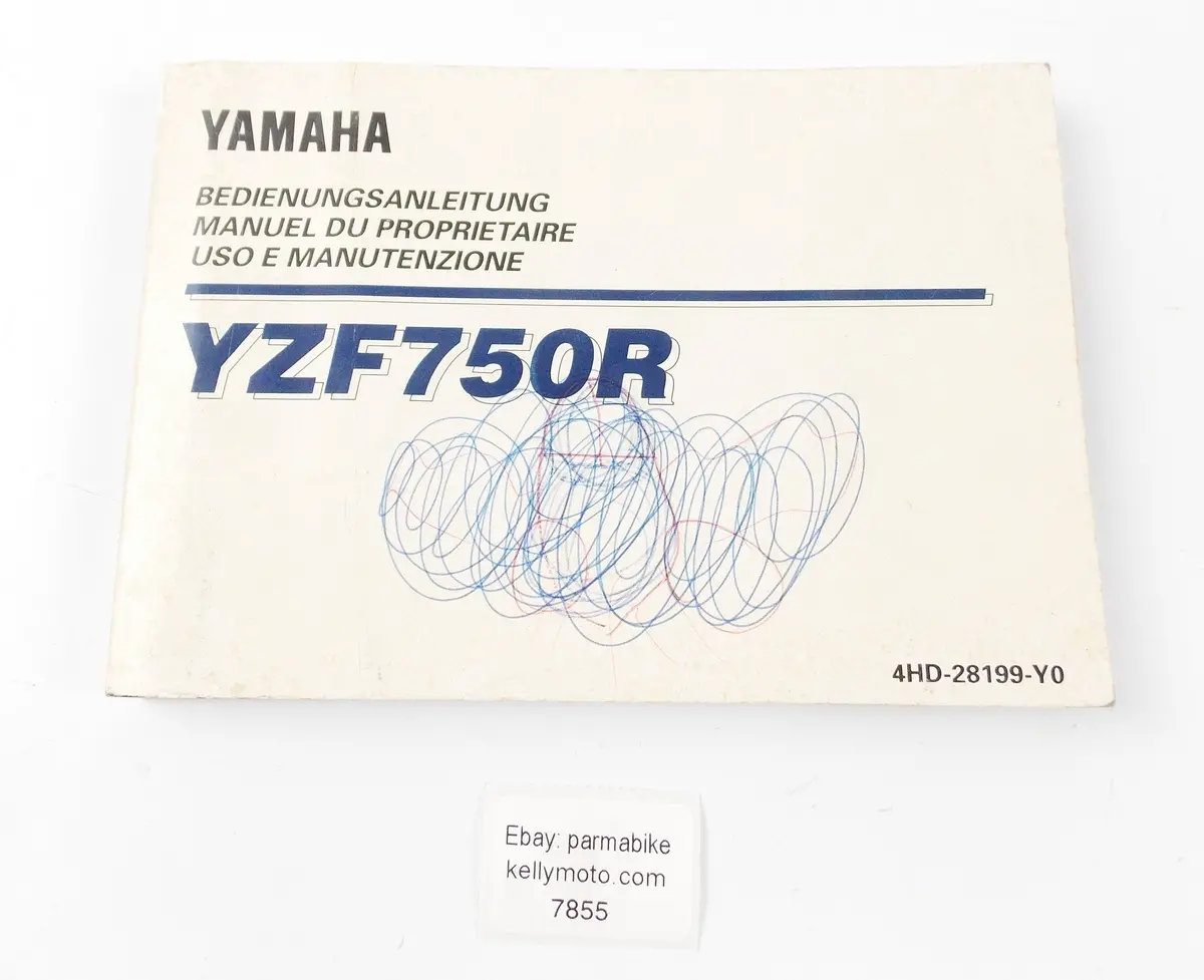 Yamaha Owner Manual Book Catalog Book Yzf750r German French Italian 4Hd-28199-Y0 1