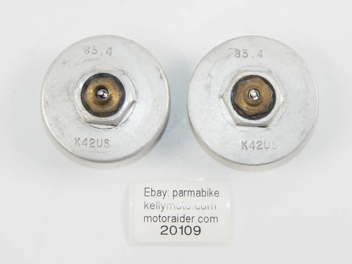 1 Pr Motorcycle Front Fork Tube Top Cap Plug Stamped 85.4 K42us Bmw Suuki Yamaha 1