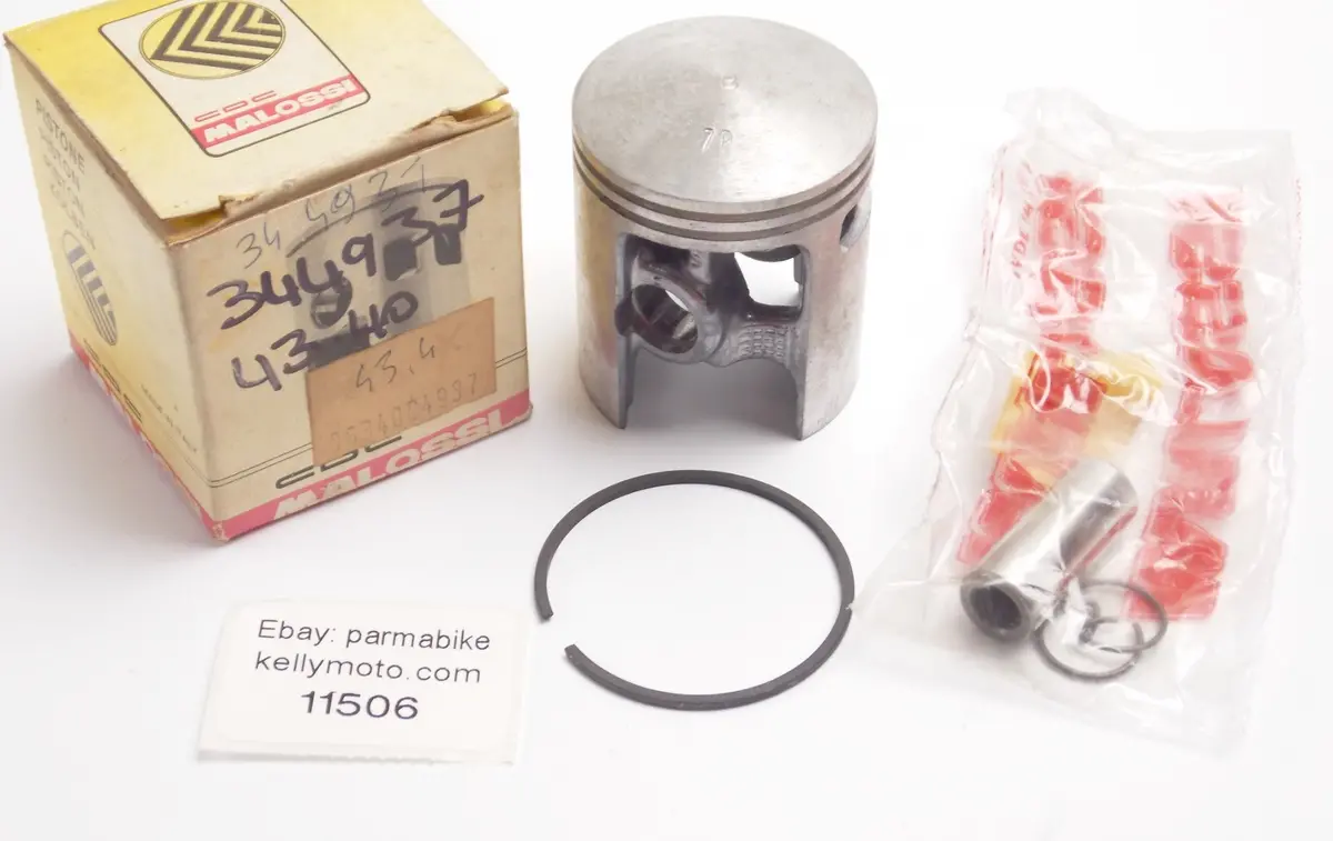 Nos Malossi 344937 Piston + Ring + Pin + Clips Diameter 43.4 Mm Piaggio Ciao 1