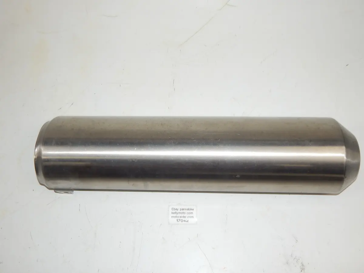 Exhaust Muffler Stainles Shield L=17.5" W=4.75" Motorcycle Scooter Moped Vintage 1