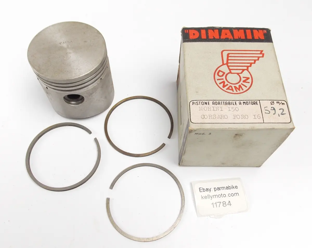 Nos Dinamin Piston + Rings + Pin Diameter 59.2 Mm Morini Corsaro 150 1