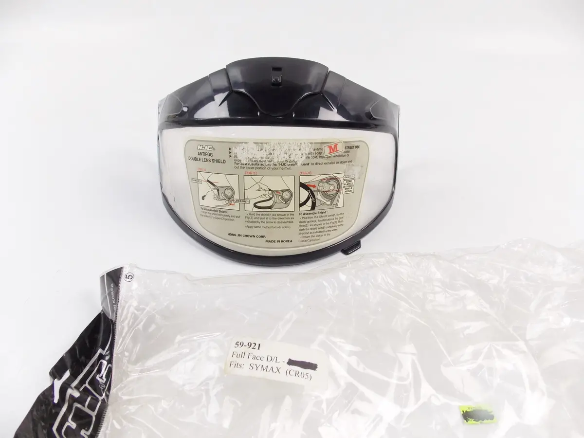 Hjc Anti Fog Double Lens Full Face Helmet Shield Mask Visor Sy-Max Cros 59-921 1