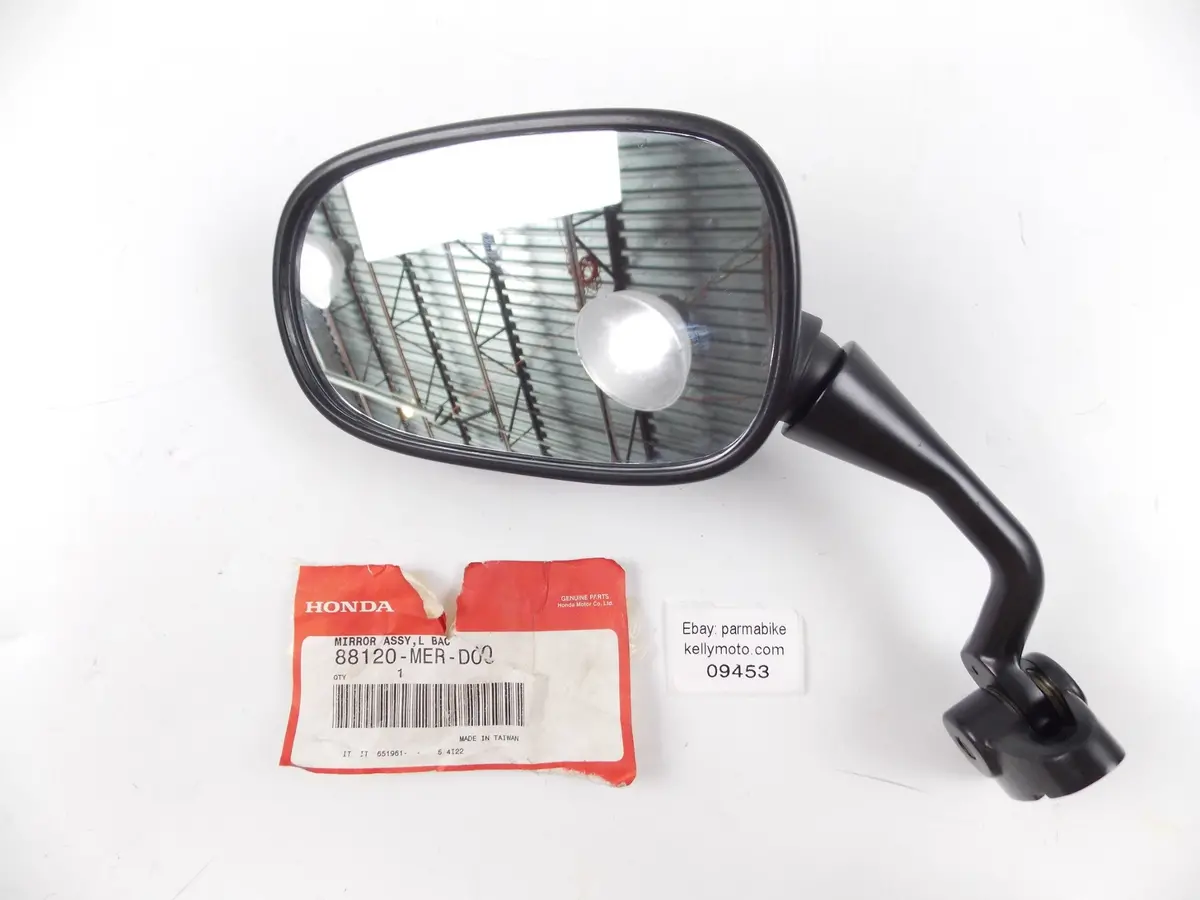 Nos Oem Honda 2004-2005 Cbf600 Rear View Mirror Black L Bac 88120-Mer-D00 1