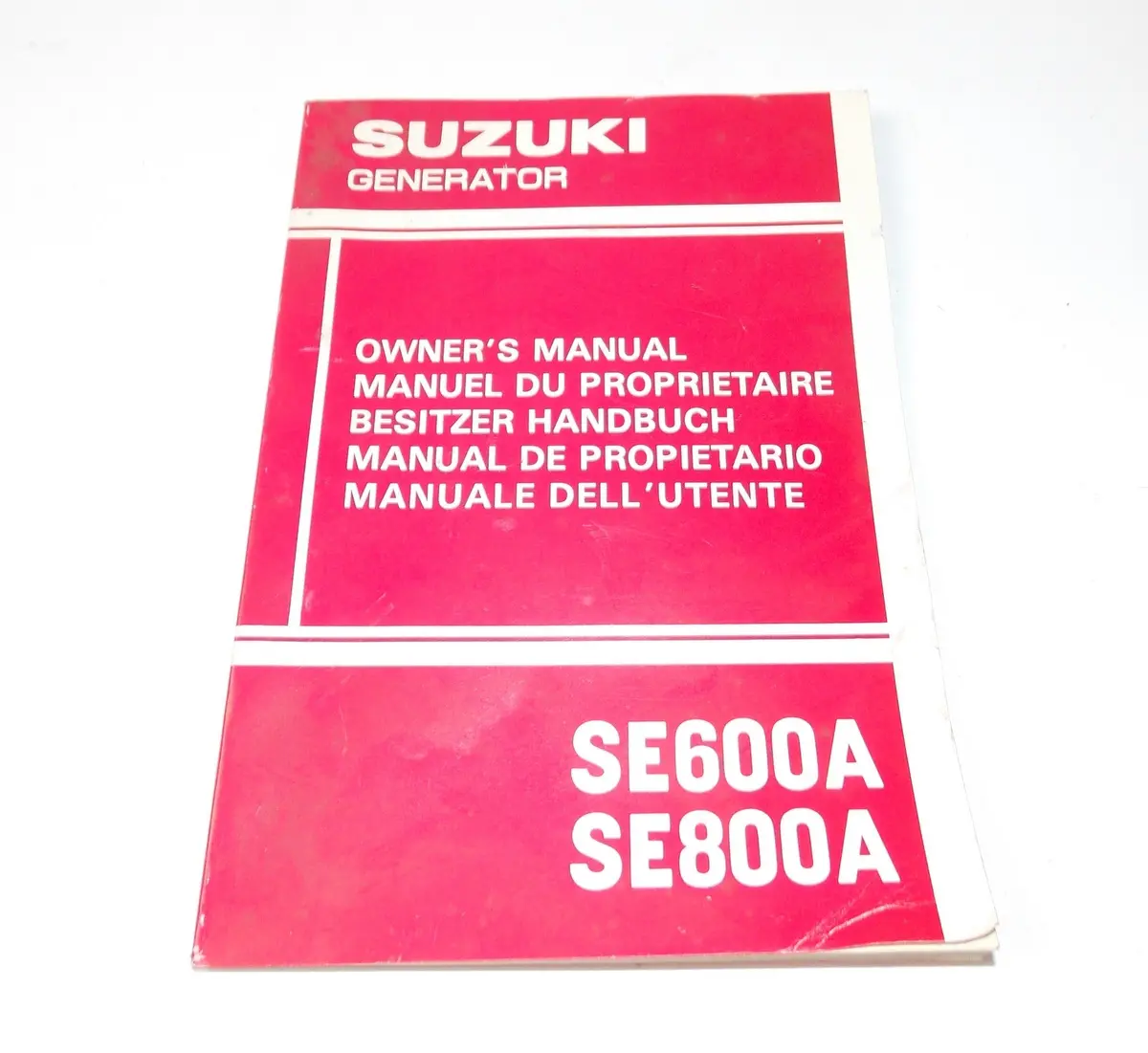 1989 Suzuki Generator Se600a Se800e Owner Manual Book 99011-95A00-01M 1