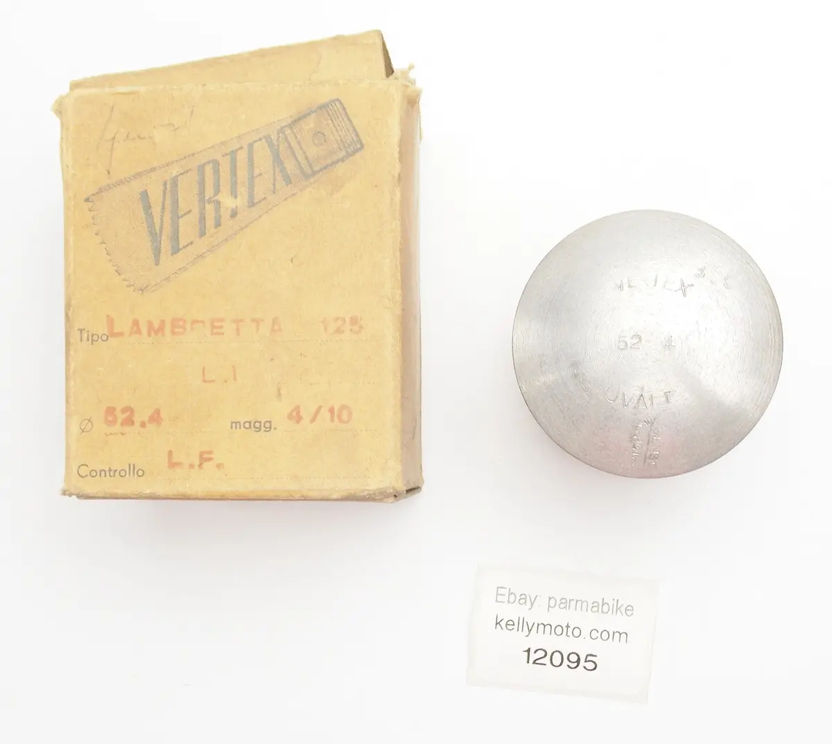 Nos Vertex Piston Diameter 52.4 Mm Lambretta 125 Cc 1