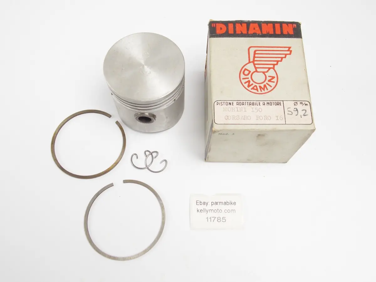 Nos Dinamin Piston + Clips + Pin + Rings Diameter 59.2 Mm Morini Corsaro 150 1