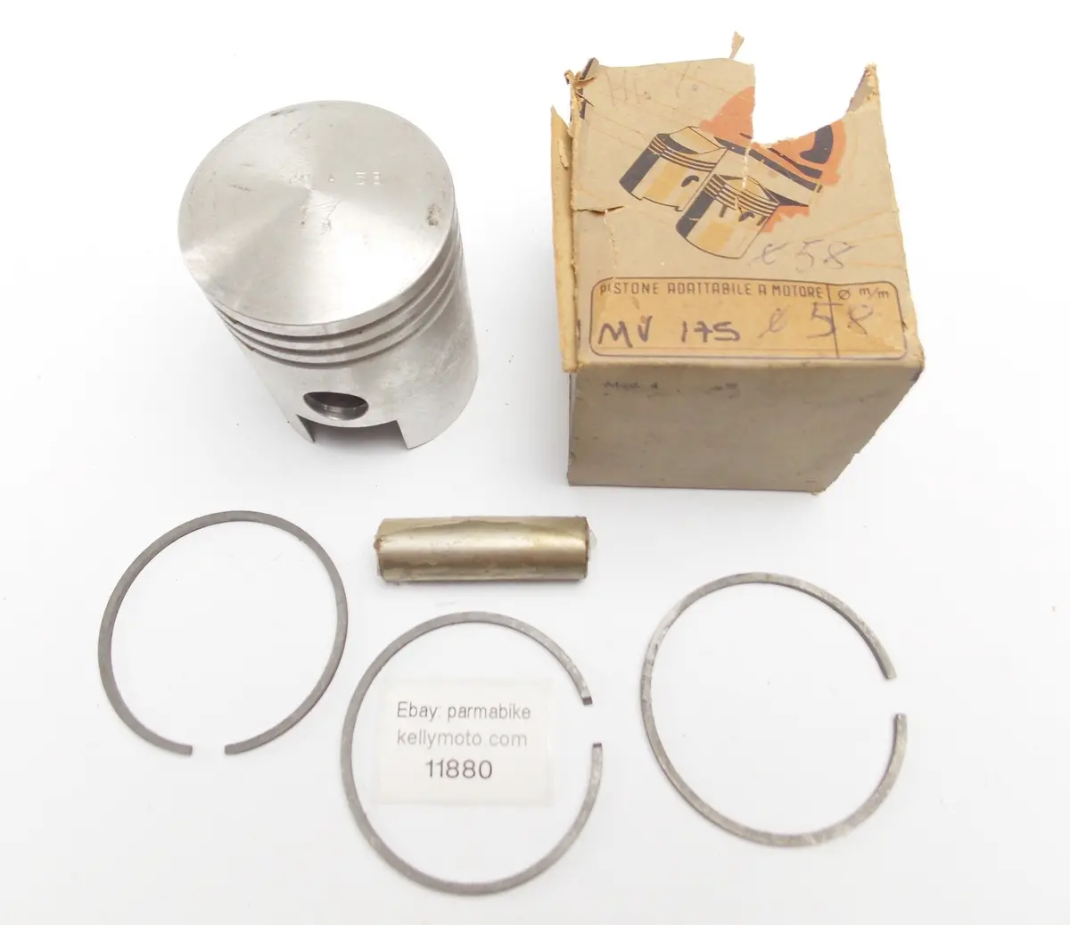 Nos Dinamin Piston + Rings + Pin D. 58 Mm Mv Agusta 175 Cc 1