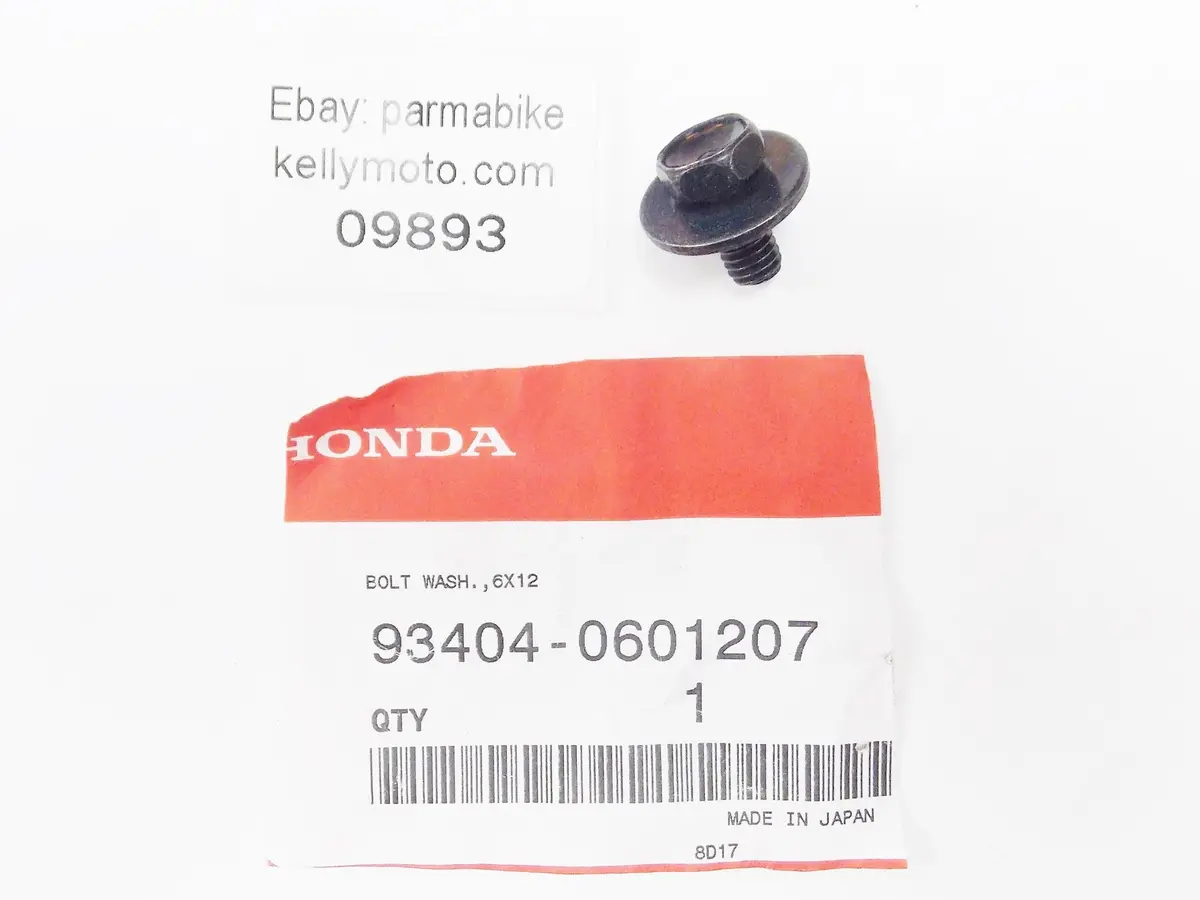 Nos Oem Honda 1998 Cb1300 2001-2002 Cb750 Bolt Wash 6X12 93404-0601207 1