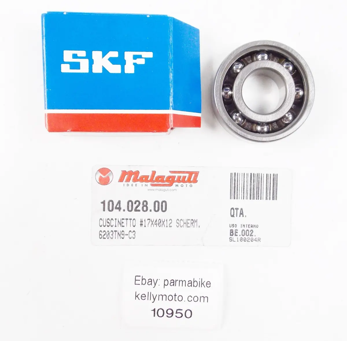 Oem Malaguti 08-09 Scooter Grizzly 12 Bearing Drive Shaft 17X40x12 | 104.028.00 1