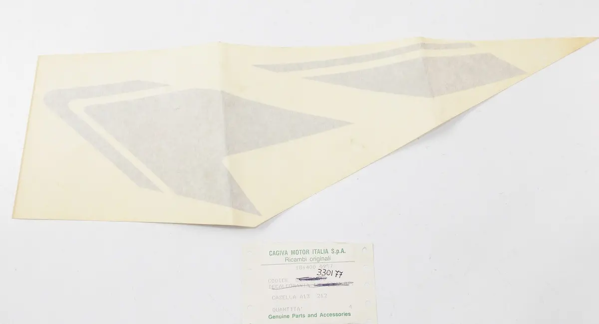 Nos Oem Morini 1980'S K2 350 Lh Gas Tank Sticker Decal Mark Emblem 330177 1
