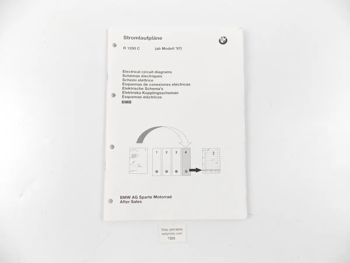Bmw 1997 R 1200 Electrical Circuit Diagrams Manual Book Schematic 01999799679 1